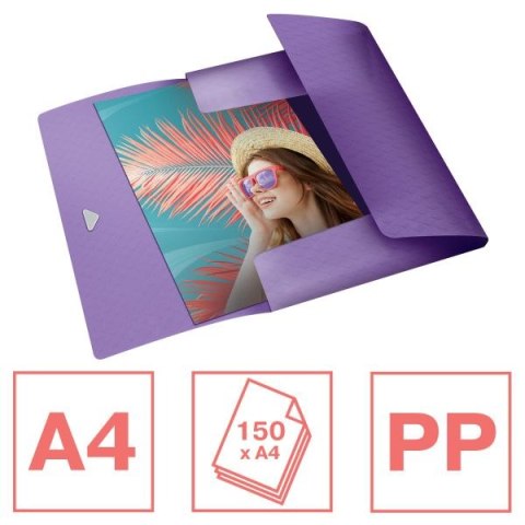 Esselte Teczka plastikowa na gumkę Colour Breeze A4 lawendowy Esselte (628440) Esselte Teczka plastikowa na gumkę Colour Breeze A4 lawendowy Esselte (628440)