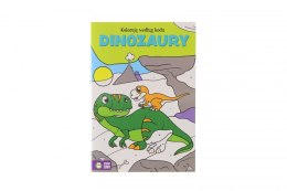 Zielona Sowa Książeczka edukacyjna Zielona Sowa Koloruję wedłu kodu. (Dinozaury.)