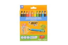 Bic Kredki ołówkowe Bic MULTISURFACE 10szt + temperówka 3086123728370 10 kol. (515276)