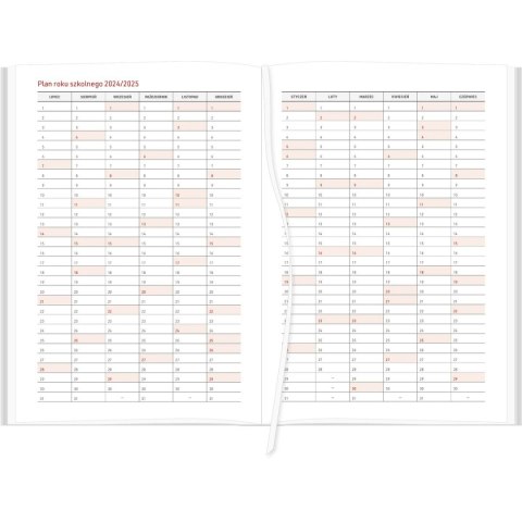 Wydawnictwo Wokół Nas Kalendarz nauczyciela książkowy (terminarz) A5TN061B- seledyn Wydawnictwo Wokół Nas 2024/2025 A5 tygodniowy A5 (EKOLEN)