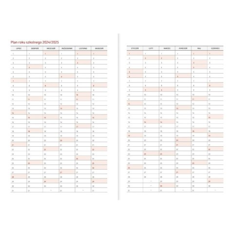 Wydawnictwo Wokół Nas Kalendarz nauczyciela książkowy (terminarz) A5TN078B- Wydawnictwo Wokół Nas 2024/2025 A5 PCV bezbarwny A5 (GRAFITTI)