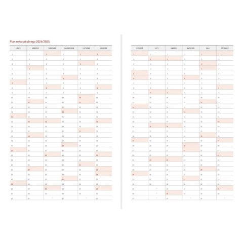 Wydawnictwo Wokół Nas Kalendarz nauczyciela książkowy (terminarz) B5TN060B- Wydawnictwo Wokół Nas 2024/2025 B5 PCV bezbarwny B5 (EKOLEN)