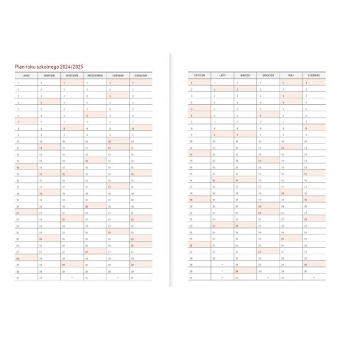 Wydawnictwo Wokół Nas Kalendarz nauczyciela książkowy (terminarz) B6TN089B- Wydawnictwo Wokół Nas 2024/2025 B6PCV bezbarwny B6 (EKO)