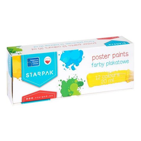 Starpak Farby plakatowe Starpak Panda kolor: mix 20ml 12 kolor. (450925)