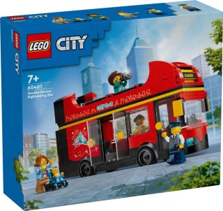 Lego Klocki konstrukcyjne Lego City Czerwony, piętrowy autokar (60407)