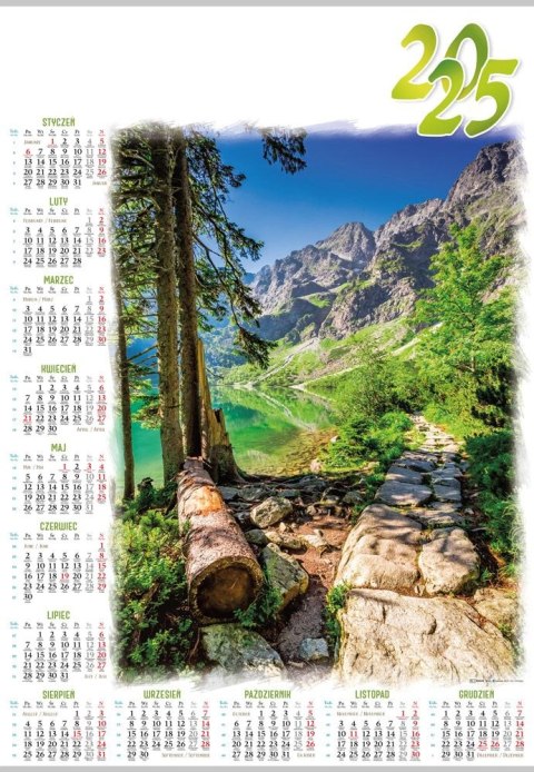 Lucrum Kalendarz ścienny Lucrum WIDOK plakatowy 607mm x 880mm (PL01)