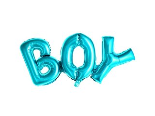 Partydeco Balon foliowy Partydeco niebieski napis Boy 11cal (FB8M-001)