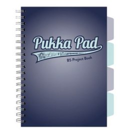 Pukka Kołozeszyt (kołobrulion) Pukka Project Book Navy B5 krata granat 5032608031082 B5 100k. 80g krata (3111(GY))