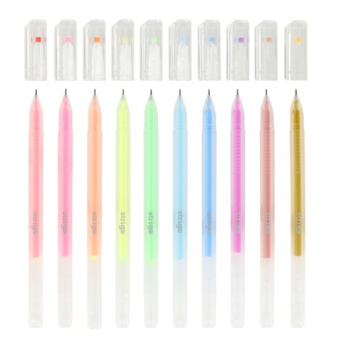 Strigo Długopis żelowy Strigo 10 kol mix żelowy 5905658810917 mix 0,6mm (SSC381)