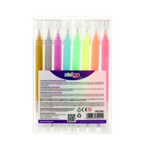 Strigo Długopis żelowy Strigo JUMBO 8k mix 0,8mm (SSC382)