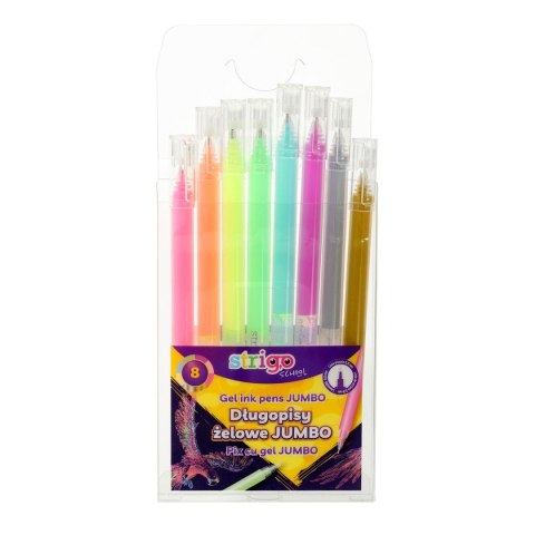 Strigo Długopis żelowy Strigo JUMBO 8k mix 0,8mm (SSC382)