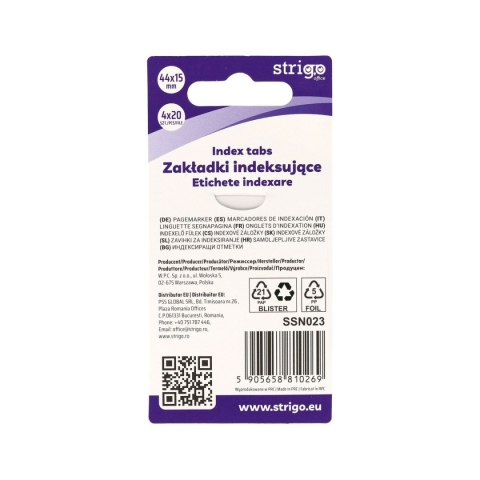 Strigo Zakładki indeksujące Strigo pieski 44x15mm x4bl 5905658810269 80k [mm:] 44x15 (SSN023)