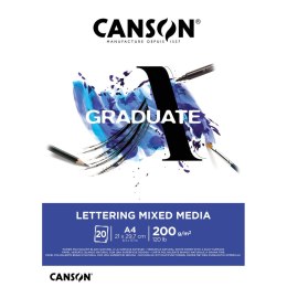 Canson Blok artystyczny Canson Graduate Lettering Mixmedia A4 200g 20k (31250P028)