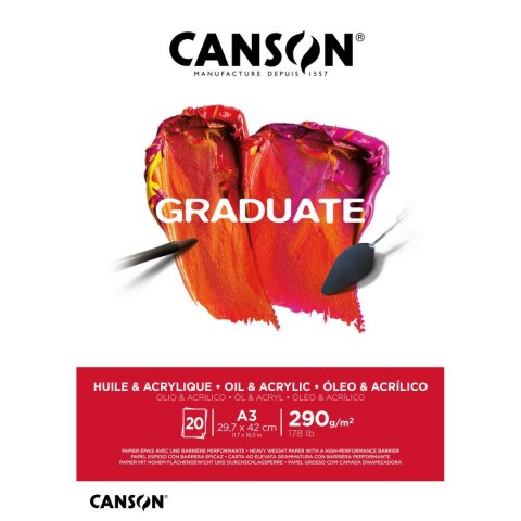 Canson Blok artystyczny Canson Oil & Acryl Graduate A3 290g 20k (400110381)