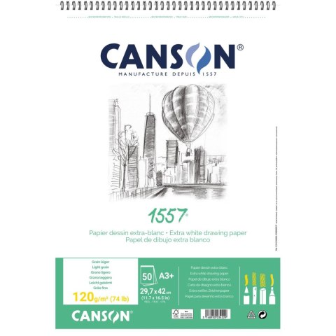 Canson Blok artystyczny Canson szkicownik A3+ 120g 30k (31412A002)