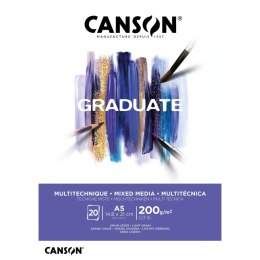 Canson Blok rysunkowy Canson Mix Media Graduate A5 biały 200g 20k (400110376)