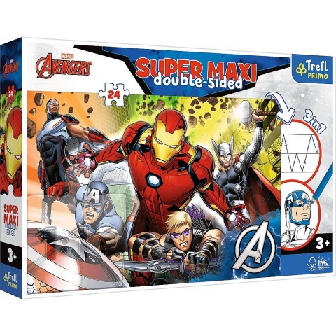 Trefl Puzzle Trefl Super maxi Silni Avengers / Disney Marvel Spiderman 24 el. (41007)