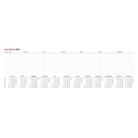 Wokół Nas Kalendarz biurkowy 5905031847370 LEŻĄCY VIVELLA granatowy 300mm x 145mm Wokół Nas (KB047VB)