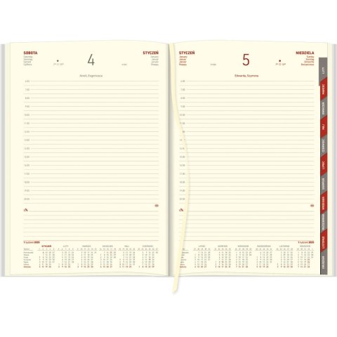 Wokół Nas Kalendarz książkowy (terminarz) 5905031846267 Cross A4 dzienny z gumką A4 Wokół Nas (A4DRK srebrny)