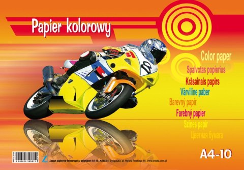 Zeszyt papierów kolorowych A4 10k
