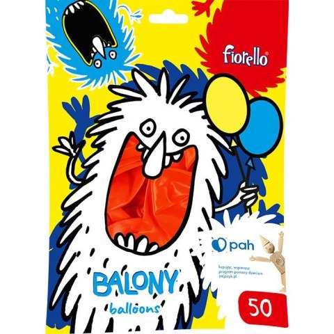 Fiorello Balon gumowy Fiorello metaliczny czerwony 12cal (170-2634)