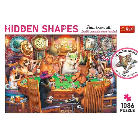 Trefl Puzzle Trefl Hidden Shapes, Wieczór gier 1086 el. (10749)