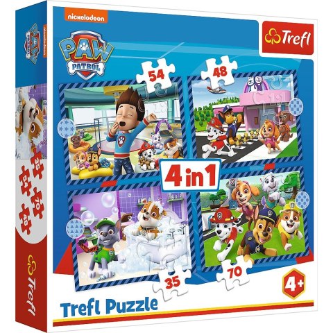 Trefl Puzzle Trefl Paw Patrol Psie sprawy 4w1 el. (34650)