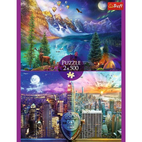 Trefl Puzzle Trefl Wycieczka po Ameryce 2x500 el. (37500)