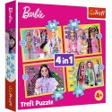 Trefl Puzzle Trefl Barbie 4w1 Wesoły świat Barbie 4w1 el. (34626)