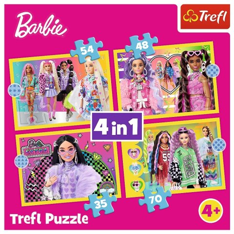 Trefl Puzzle Trefl Barbie 4w1 Wesoły świat Barbie 4w1 el. (34626)