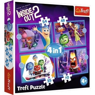 Trefl Puzzle Trefl Disney Emocje rządzą 4w1 el. (34652)