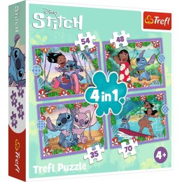 Trefl Puzzle Trefl Lilo&stitch 4w1 el. (34633)