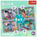 Trefl Puzzle Trefl Lilo&stitch 4w1 el. (34633)