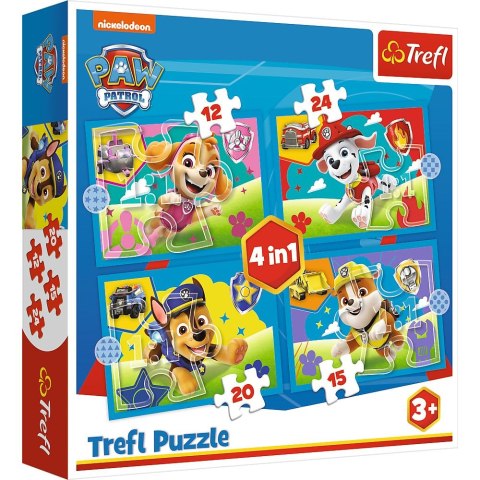 Trefl Puzzle Trefl Paw Patrol Biegnące Pieski 4w1 el. (34628)