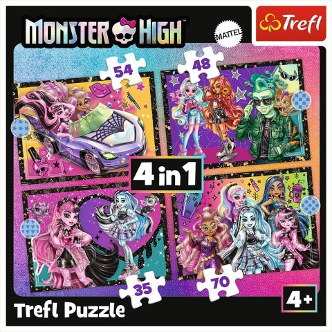 Trefl Puzzle Trefl Planeta Milo Elekryzujący dzień Monster High 4w1 el. (34655) Trefl Puzzle Trefl Planeta Milo Elekryzujący dzień Monster High 4w1 el. (34655)