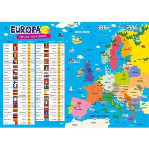 Henry Podkład na biurko Henry MAPA EUROPY mix PVC PCW (5907465663847)