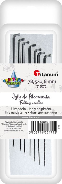 Titanum Igły Titanum Craft-Fun Series IGŁY do filcowania metal 7 sztuk