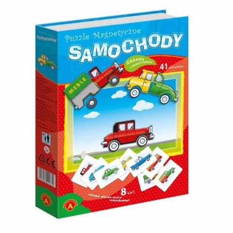 Alexander Puzzle Alexander magnetyczne - samochody 410 el.