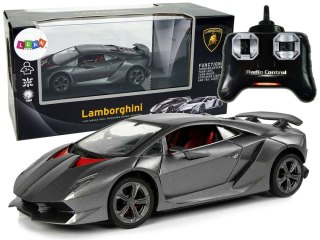 Lean Samochód Lean R/C 1:24 Lamborghini Srebrne 2.4 G Światła (9737)