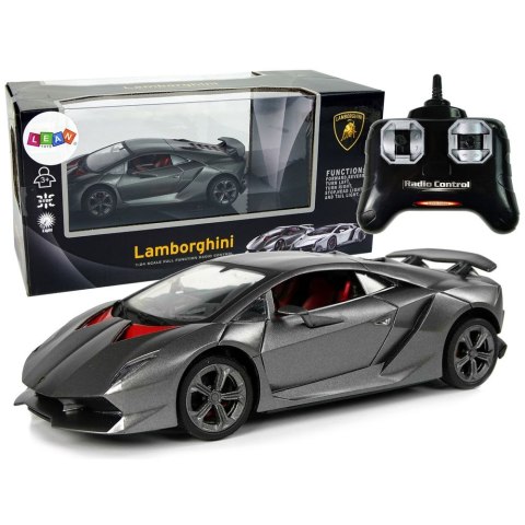 Lean Samochód Lean R/C 1:24 Lamborghini Srebrne 2.4 G Światła (9737)