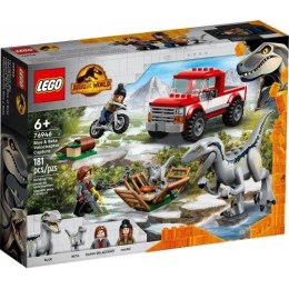 Lego Klocki konstrukcyjne Lego Jurassic World Schwytanie welociraptorów Blue i Bety (76946)