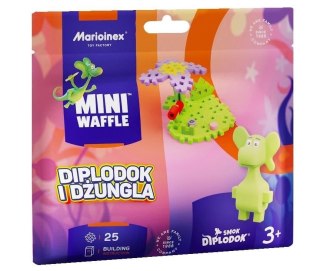 Marioinex Klocki konstrukcyjne Marioinex Mini Waffle 25el Smok Diplodok i Dżungla