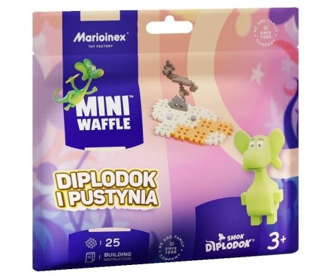 Marioinex Klocki konstrukcyjne Marioinex Mini Waffle 25el Smok Diplodok i Pustynia