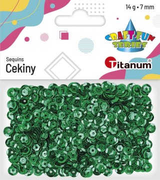 Titanum Cekiny Titanum Craft-Fun Series okrągłe 7mm zielone 14g (260078)