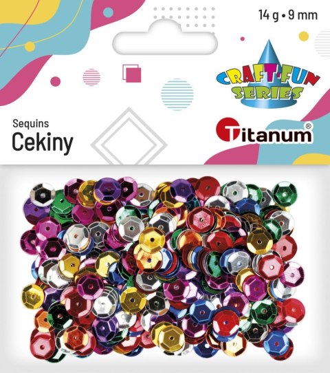 Titanum Cekiny Titanum Craft-Fun Series okrągłe kolorowe 14g (CO041)