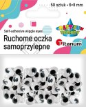 Titanum Oczy samoprzylepne Titanum Craft-Fun Series owalne ruchome 6x8mm