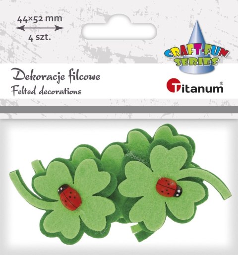 Titanum Ozdoba filcowa Titanum Craft-Fun Series koniczynki (EA525) Titanum Ozdoba filcowa Titanum Craft-Fun Series koniczynki (EA525)