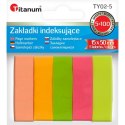 Titanum Zakładka indeksująca papierowa 15x50mm 5 kolorów fluo