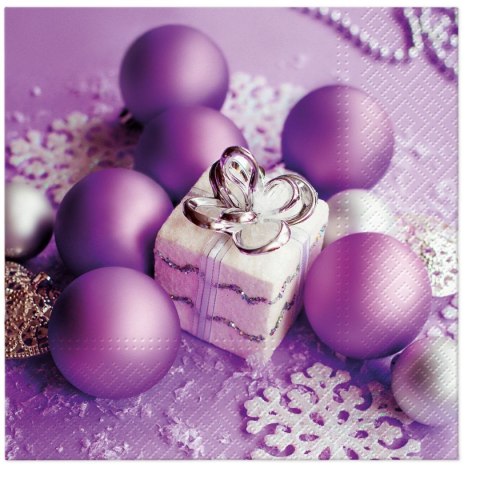 Paw Serwetki Paw BN Lilac Christmas decoration mix nadruk bibuła [mm:] 330x330 (TL233800)