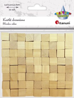 Titanum Ozdoba drewniana Titanum Craft-Fun Series Kostki drewniane 12x12mm 72szt.